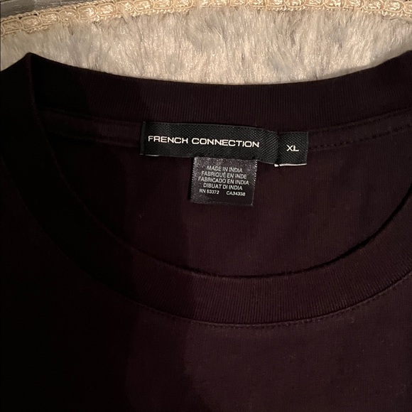 French Connection Black Crew Neck T-Shirt - Picture 2 of 3